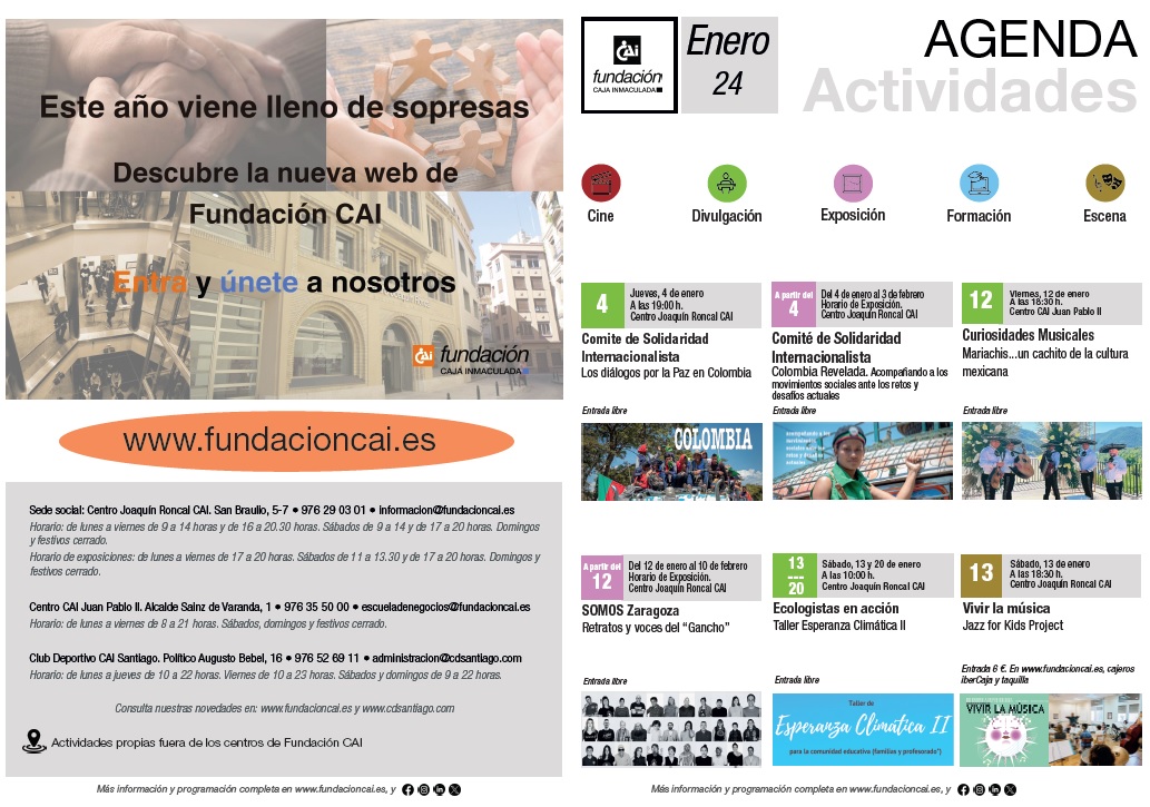 Agenda de enero de 2024