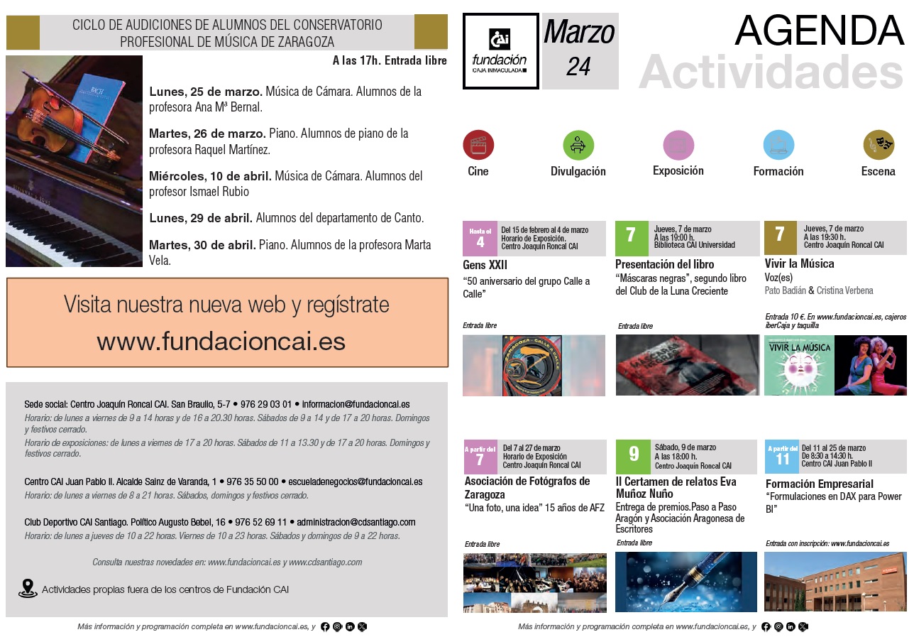 Agenda de febrero de 2024