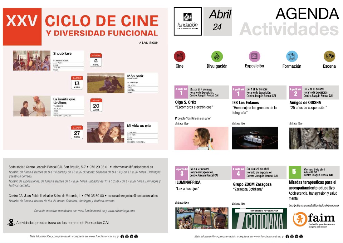 Agenda de abrilde 2024