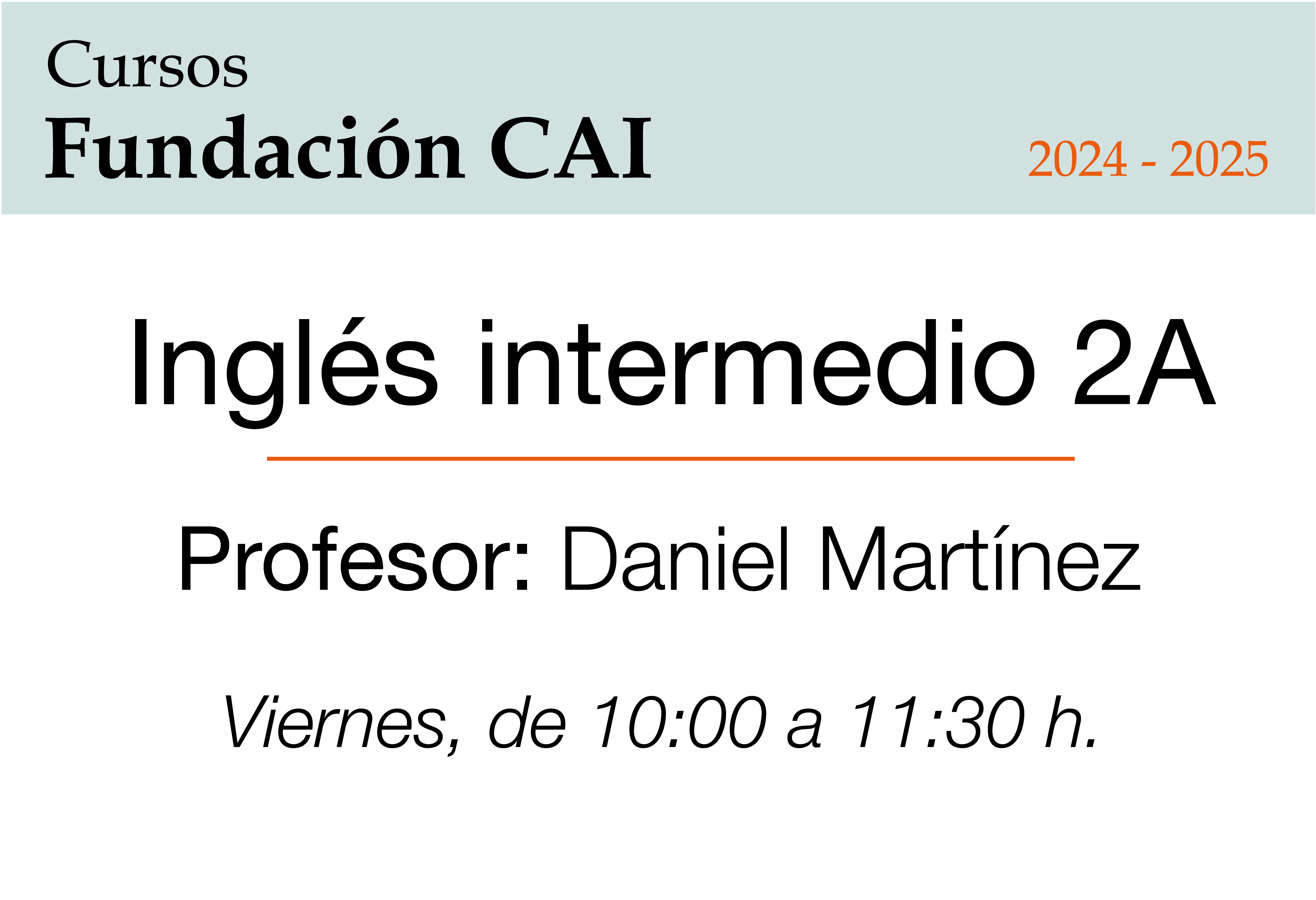 Inglés intermedio 2 A.