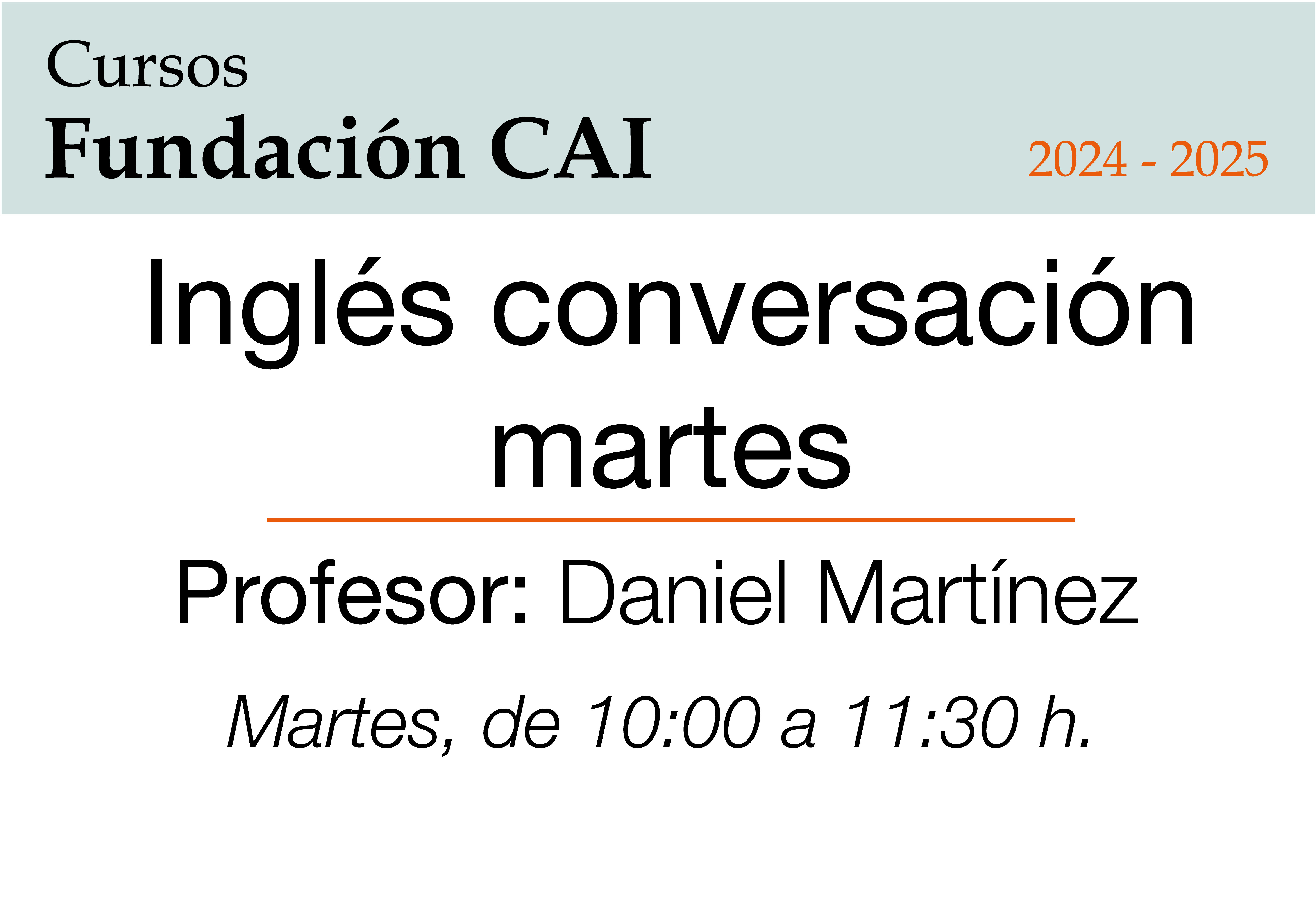 Inglés conversación martes.