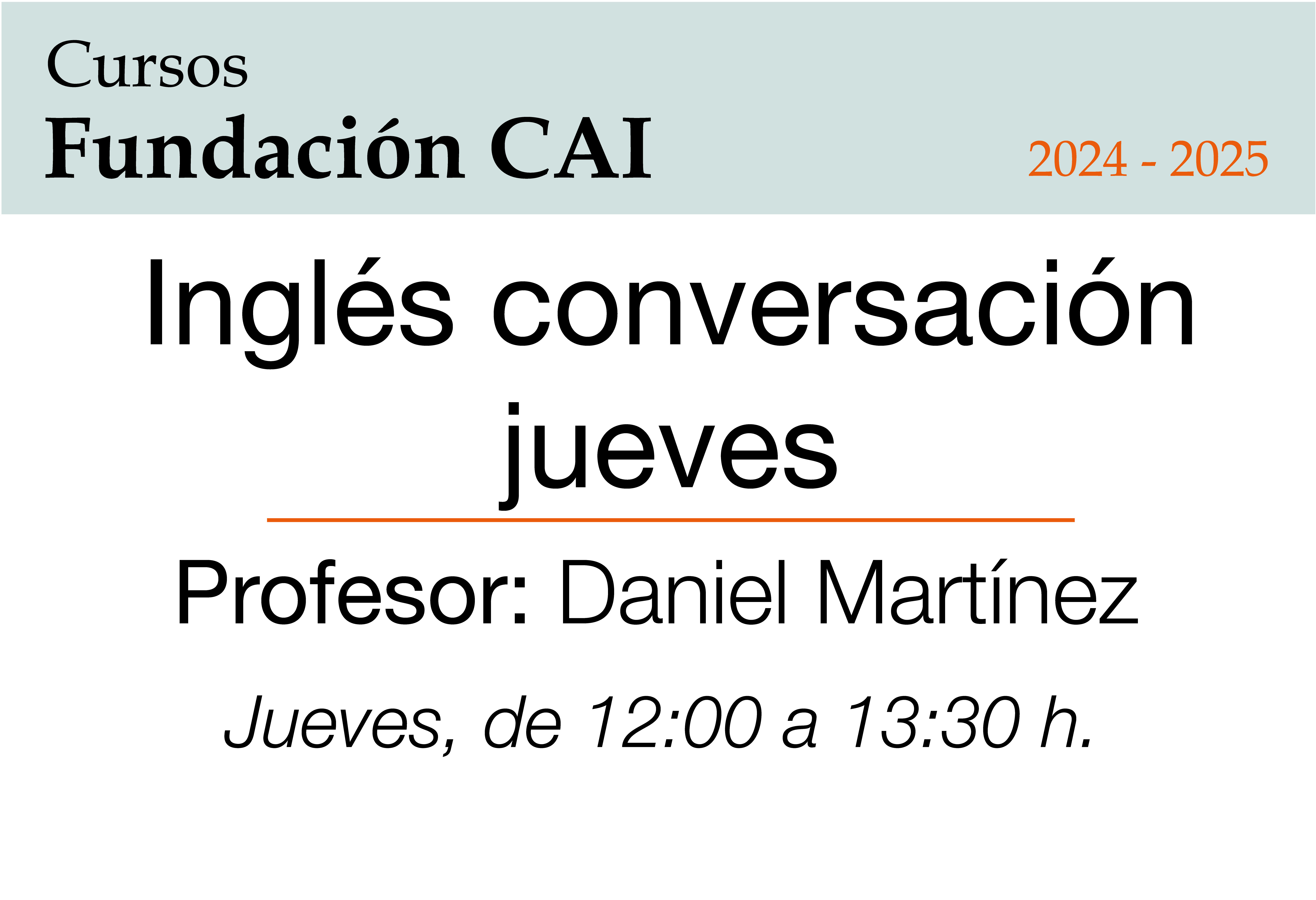 Inglés conversación jueves.