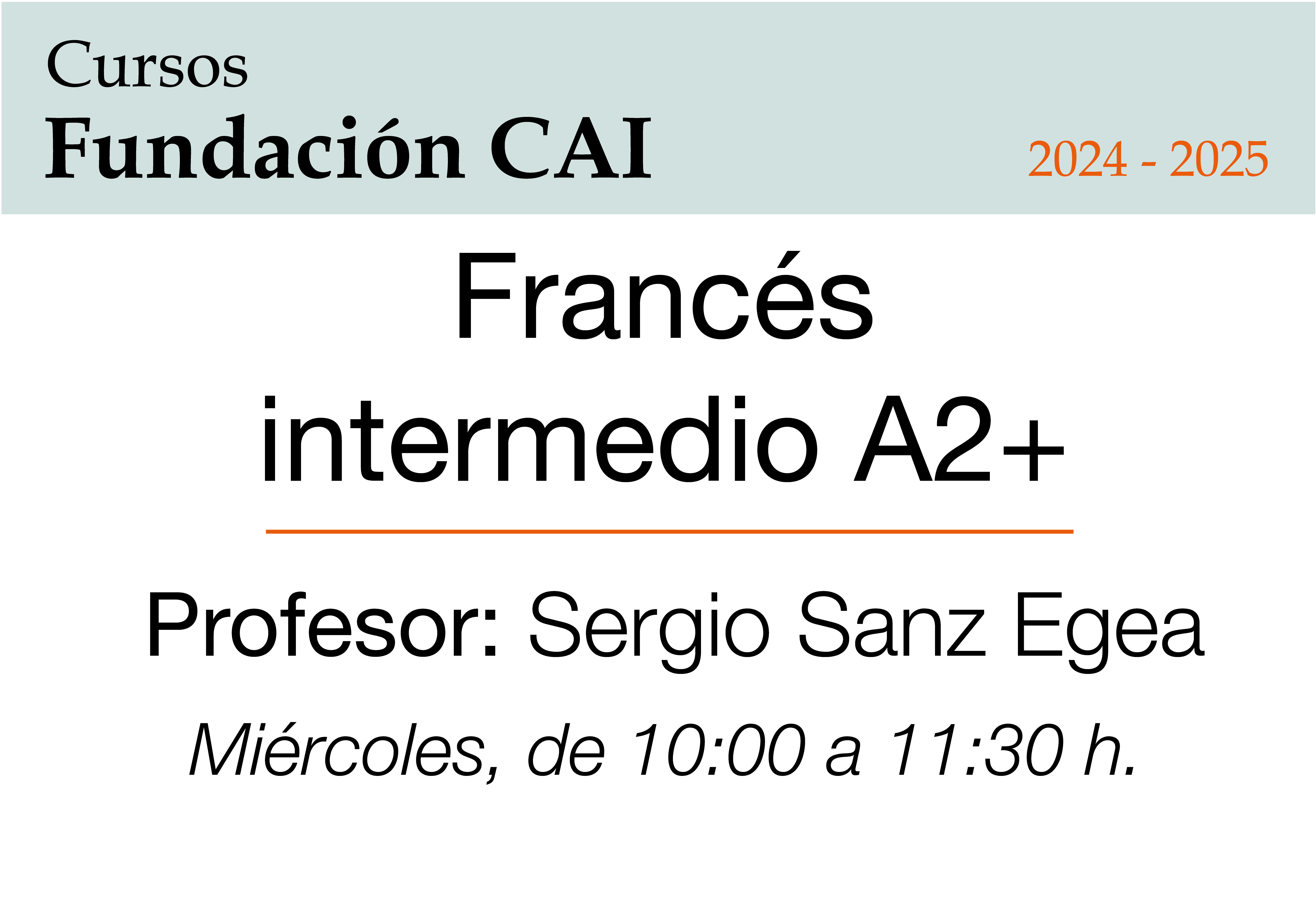 Francés intermedio A2+.