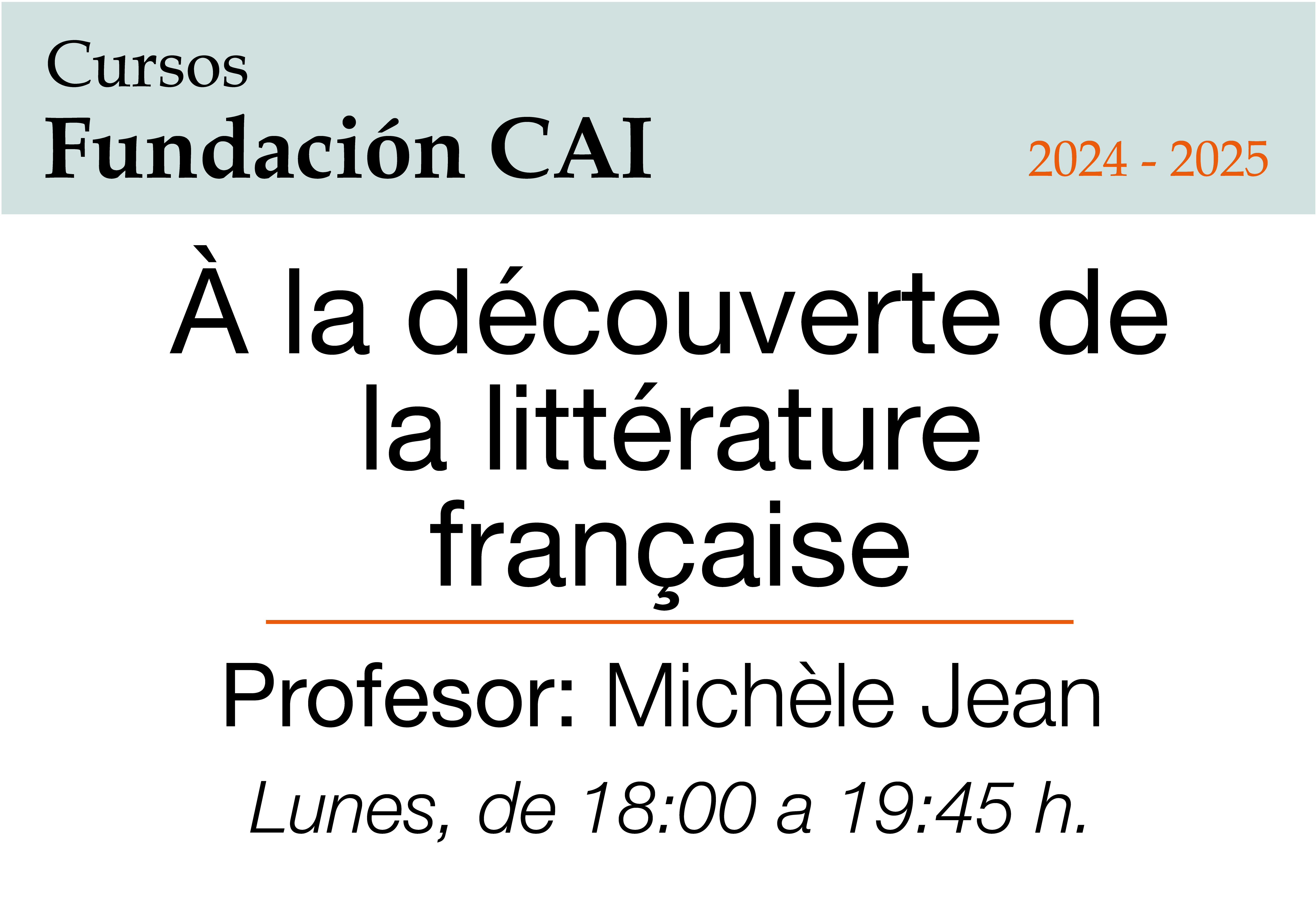 À la découverte de la littérature française.