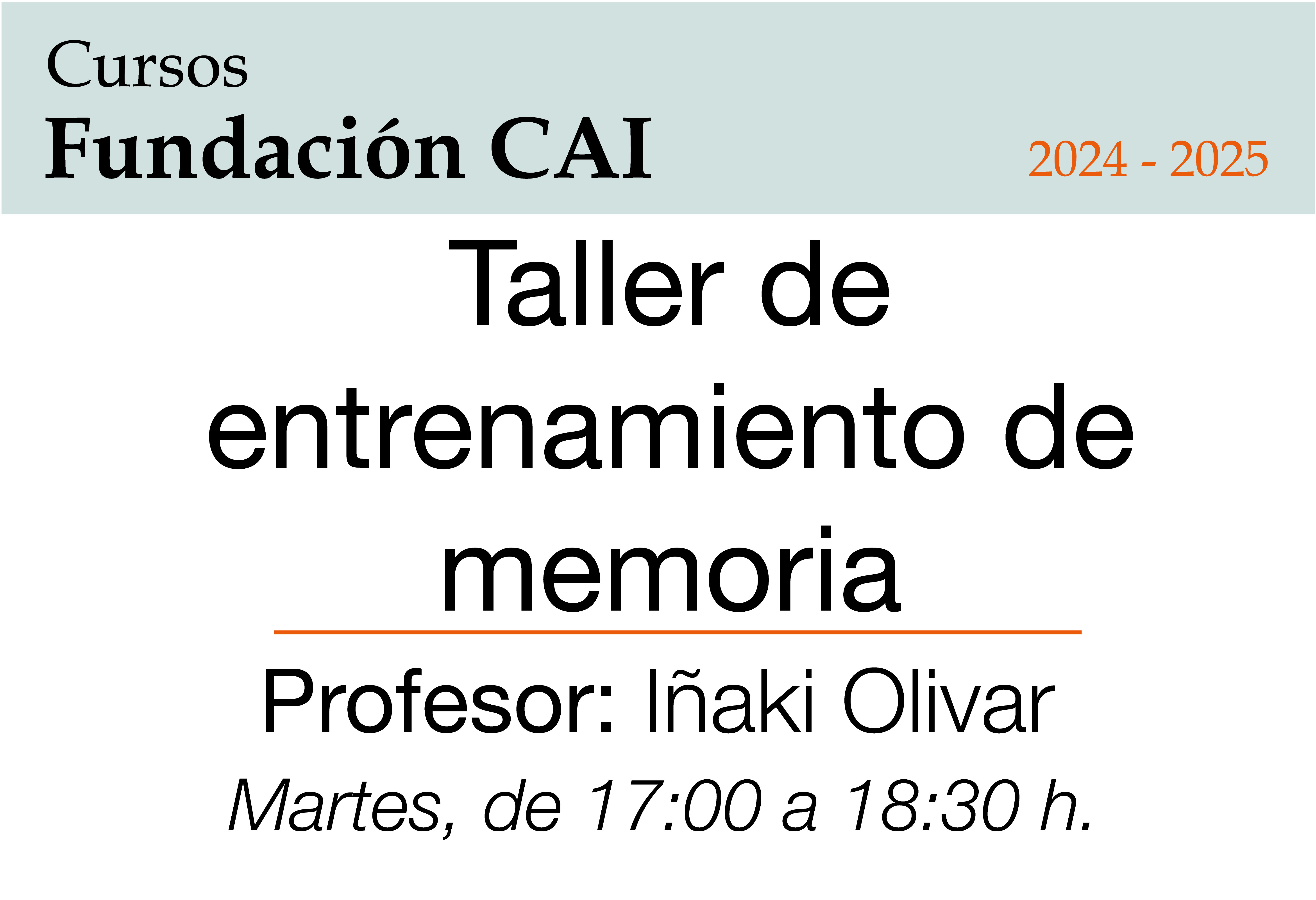 Taller de entrenamiento de memoria.