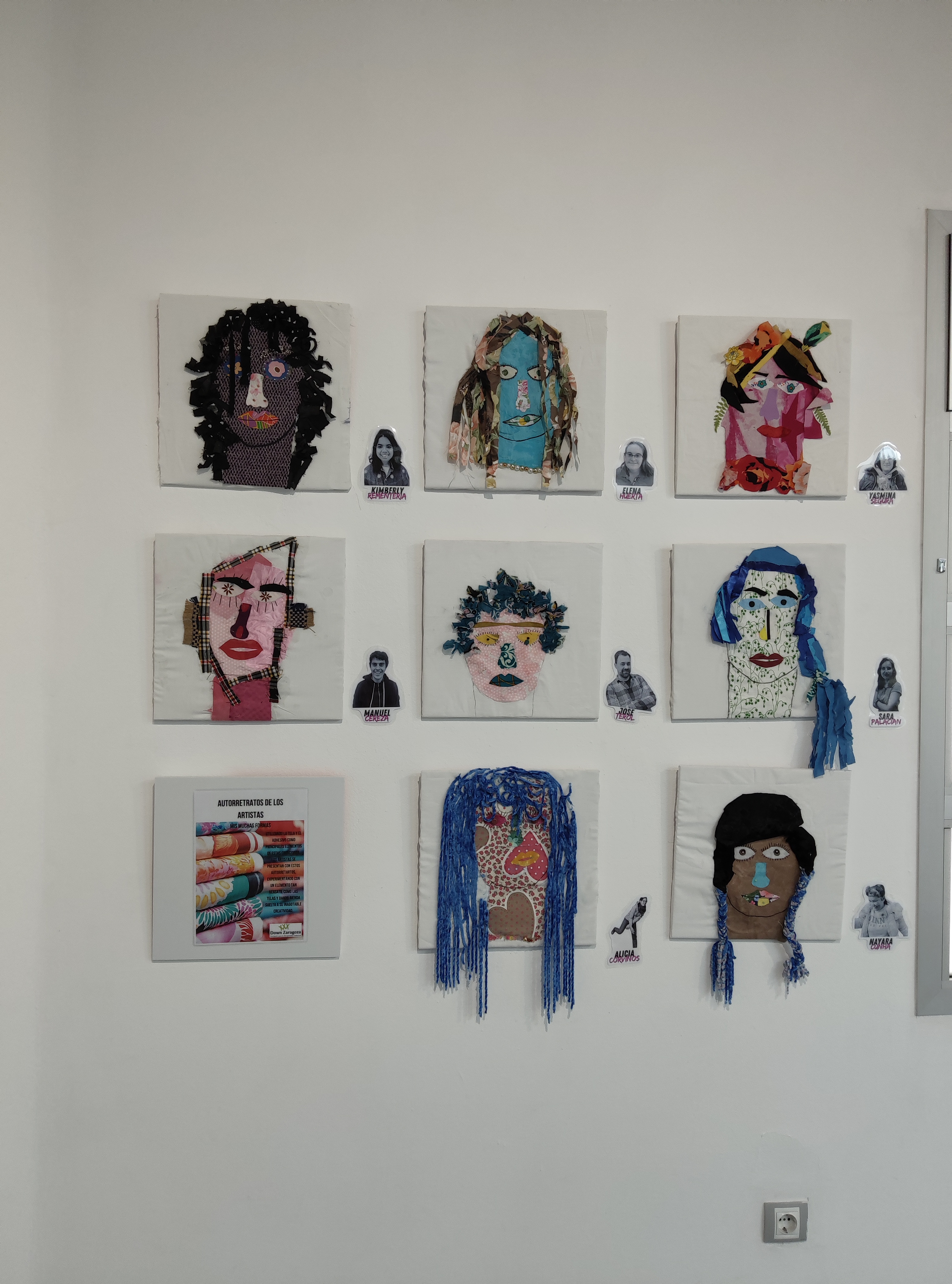 TALLERES ARTÍSTICOS. RETRATOS. Asociación Fundación Down.
