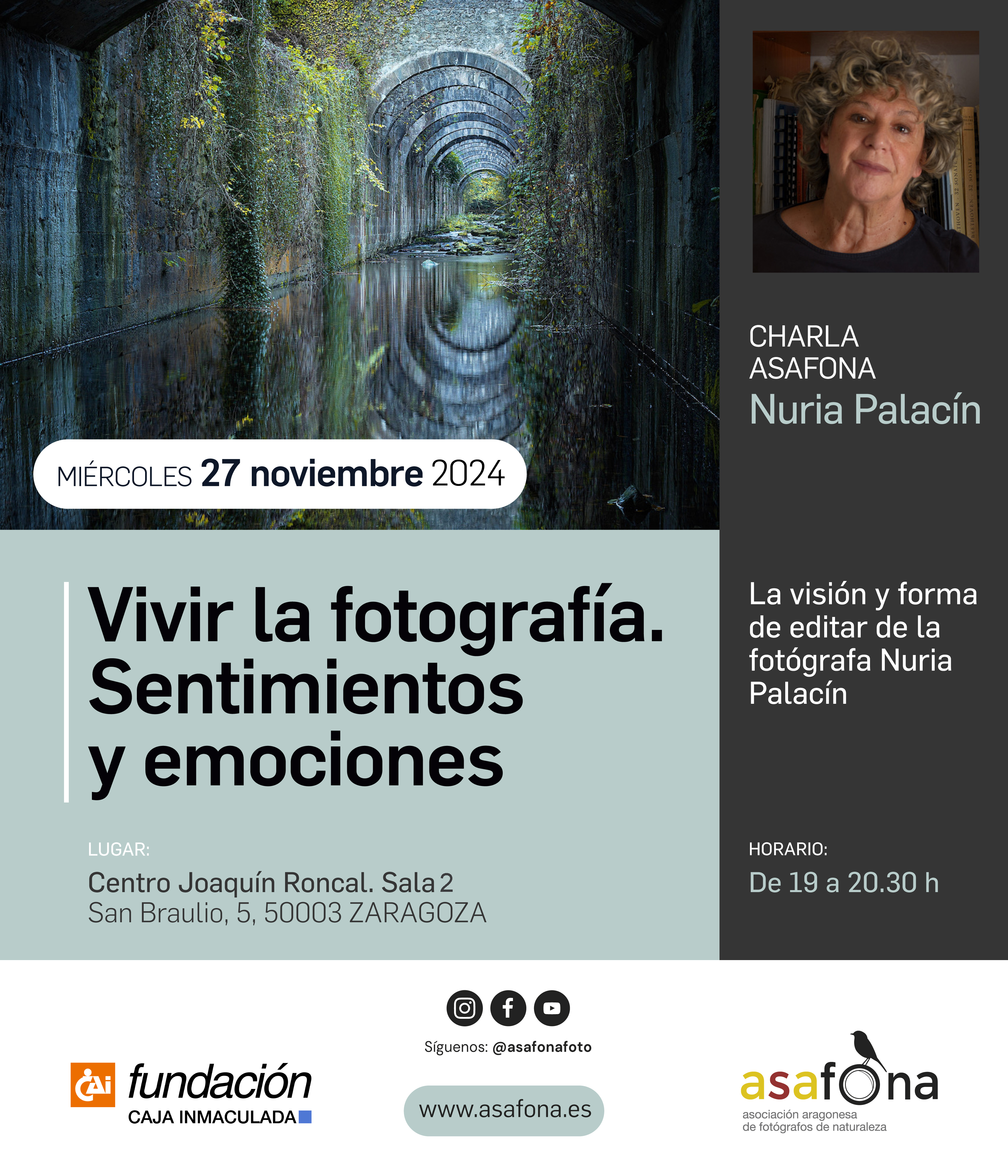 Charla: Vivir la fotografía. Sentimientos y emociones, por Nuria ...