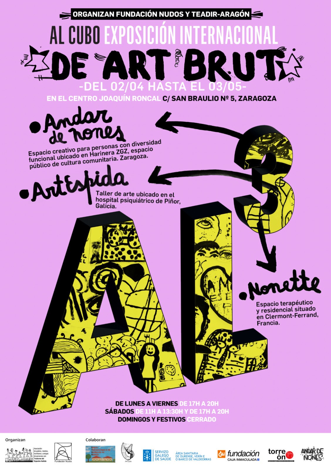 AL CUBO. Exposición Internacional de Art Brut. TEAdir Aragón y Fundación NUDOS