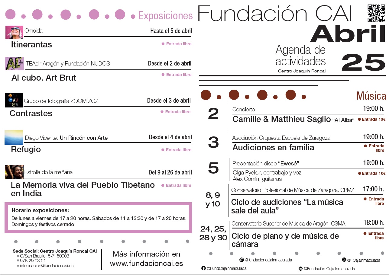 Agenda de febrero de 2025