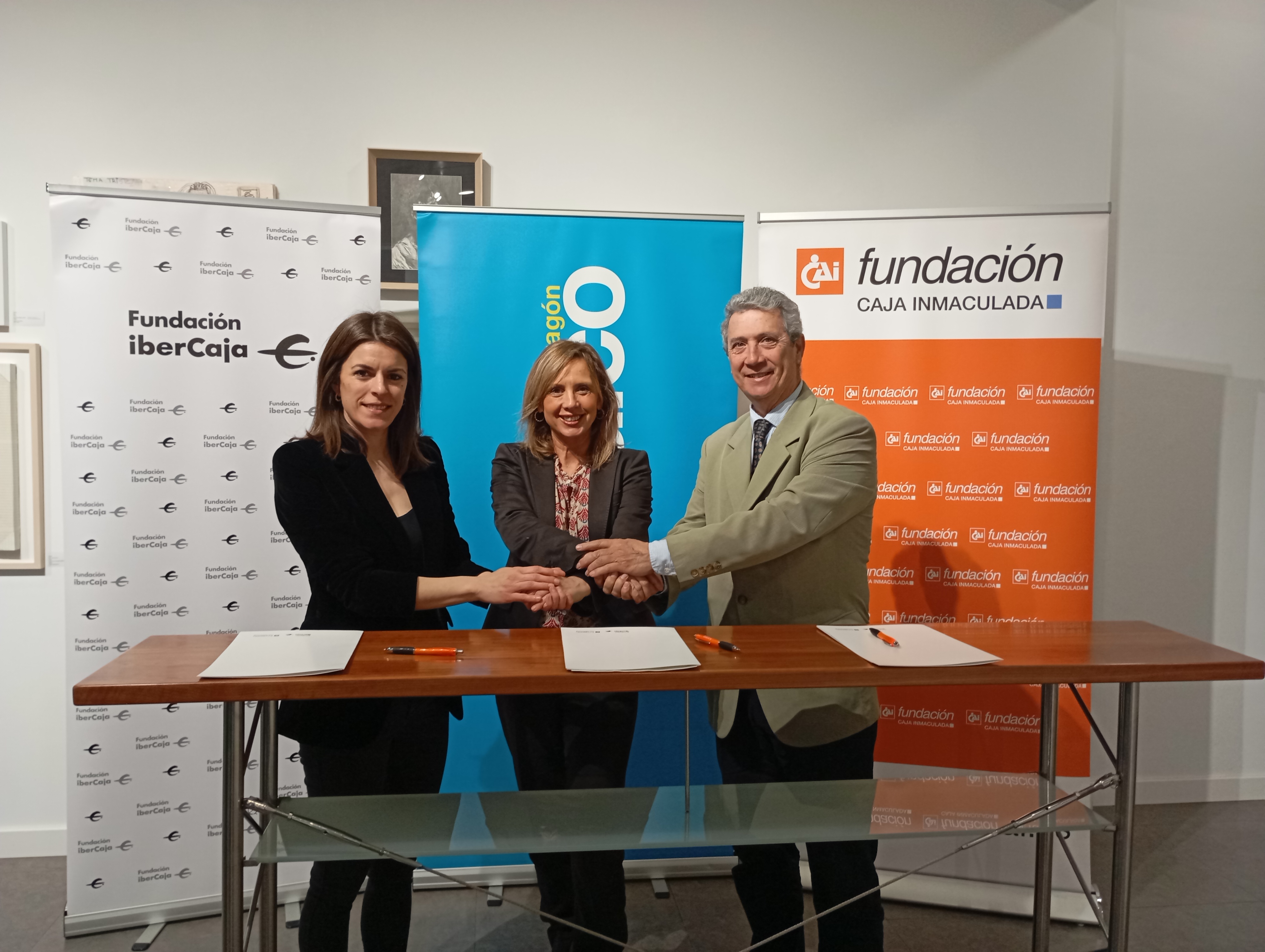 Fundación CAI, El Periódico de Aragón y Fundación Ibercaja renuevan el convenio de colaboración para el espacio "Integración"
