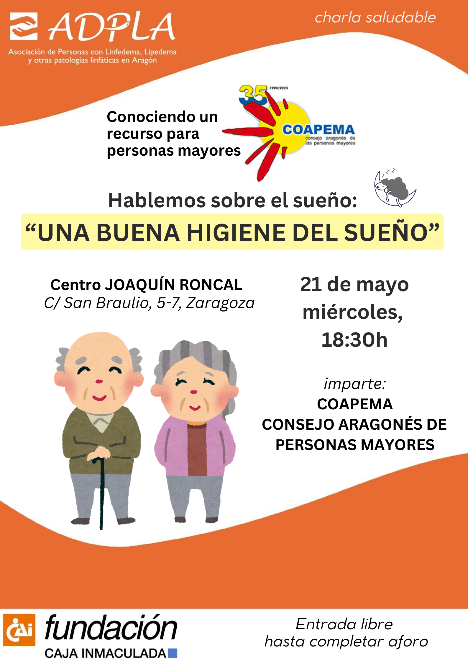 Charla saludable: una buena higiene del sueño