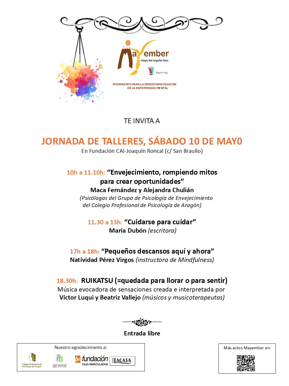 Jornadas Mayember: Talleres sobre recursos de salud mental