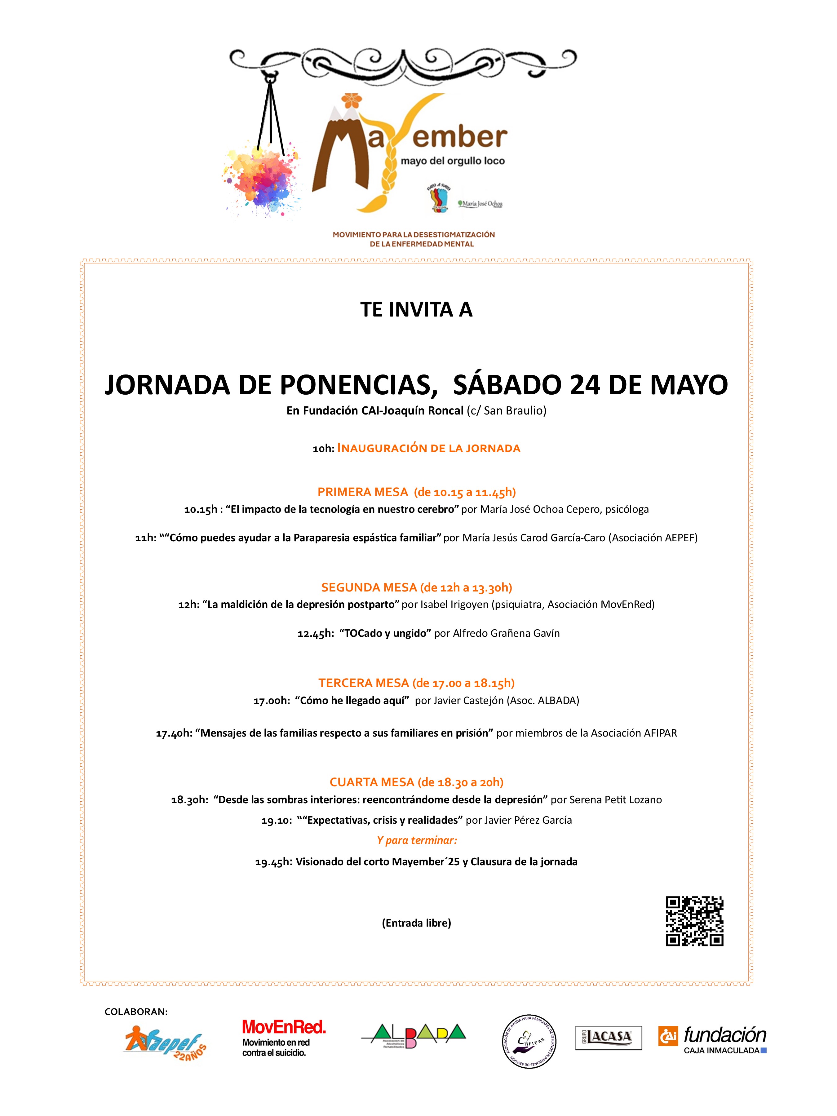 MAYEMBER: Jornadas sobre salud mental