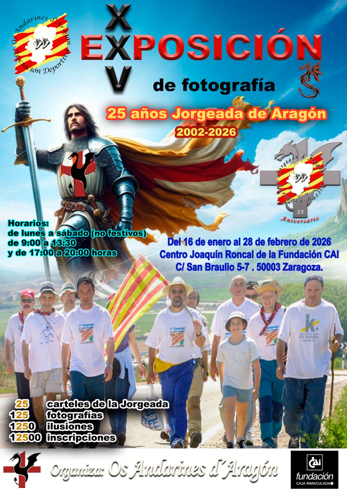 Exposición fotográfica: XXV años Jorgeada de Aragón. Asociación Os Andarines d'Aragón