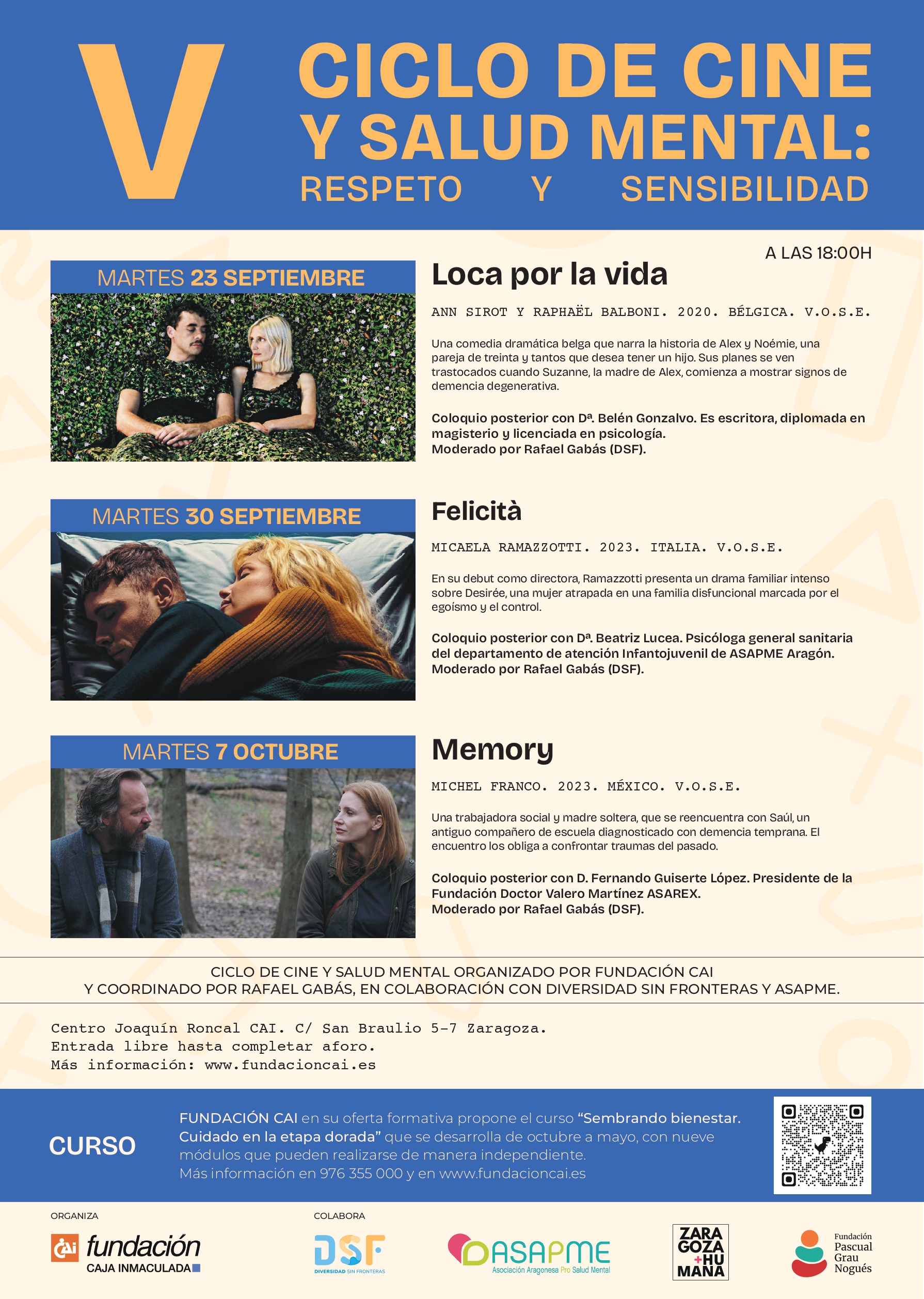 V Ciclo de Cine y Salud Mental. Respeto y sensibilidad. 2025