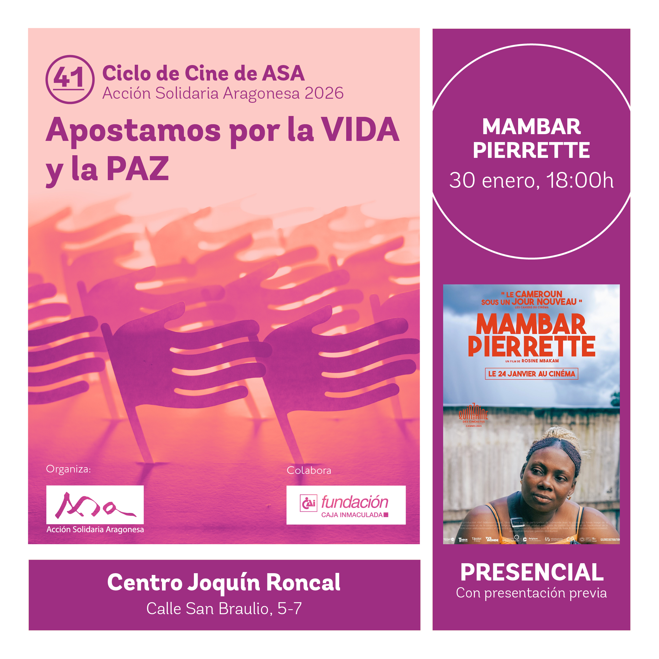 41 Ciclo de cine de ASA. "Mambar Pierret", de Rosine Mbakam. 93 min. Reino Unido. 2024