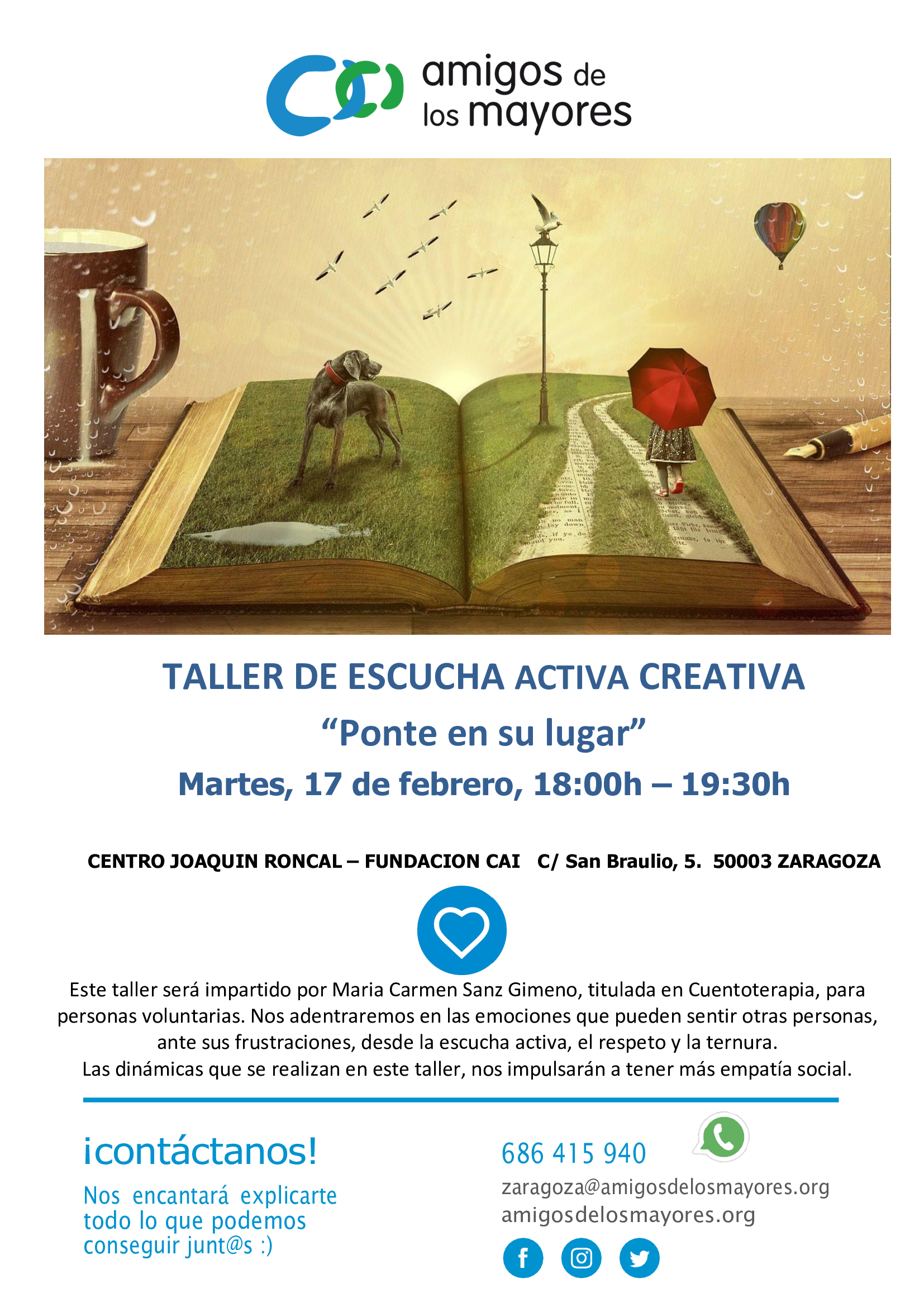 Talleres divulgativos para personas voluntarias