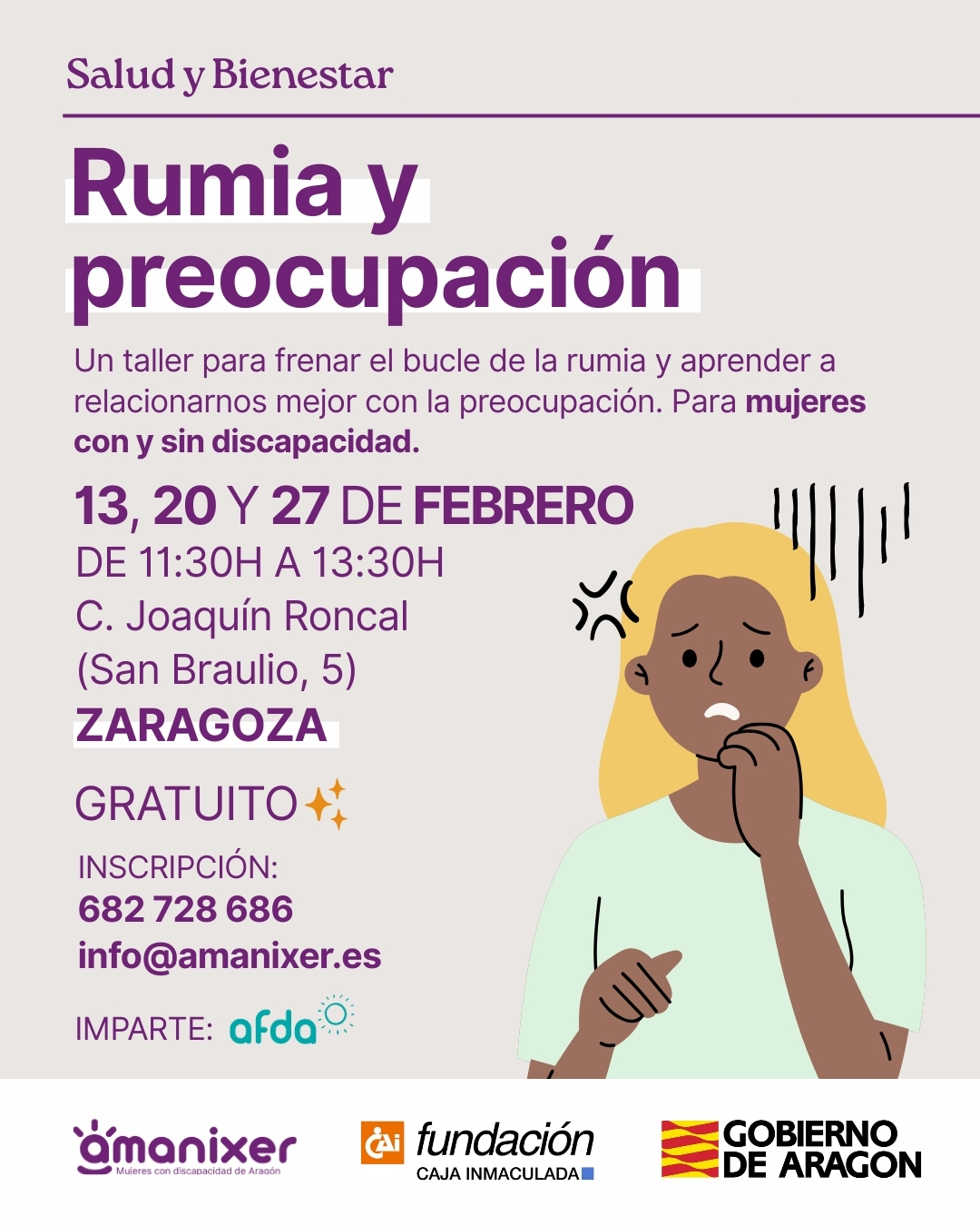 Taller de rumia y preocupación