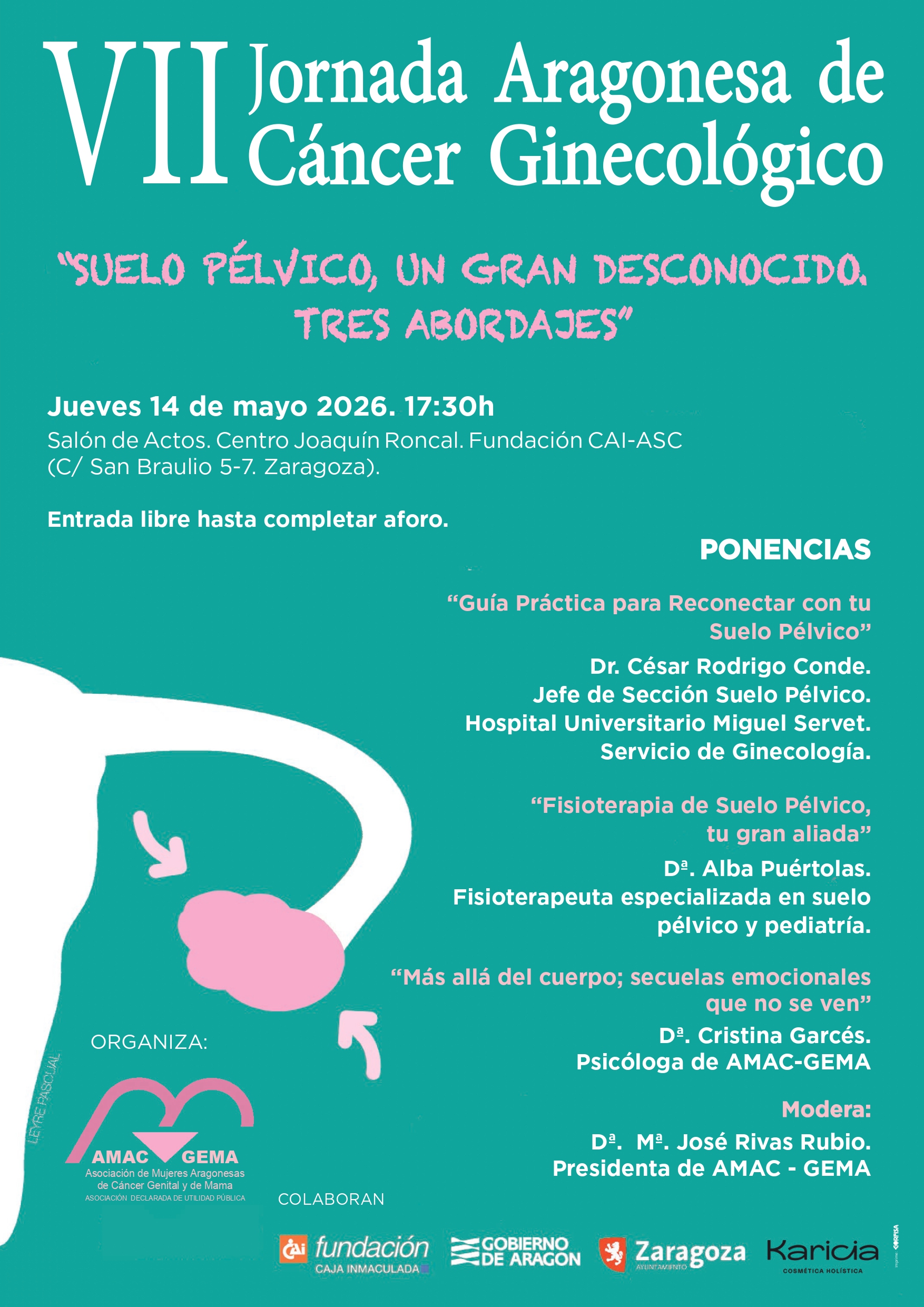 VII Jornada Aragonesa de Cáncer Ginecológico: Suelo pélvico, un gran desconocido. Tres abordajes