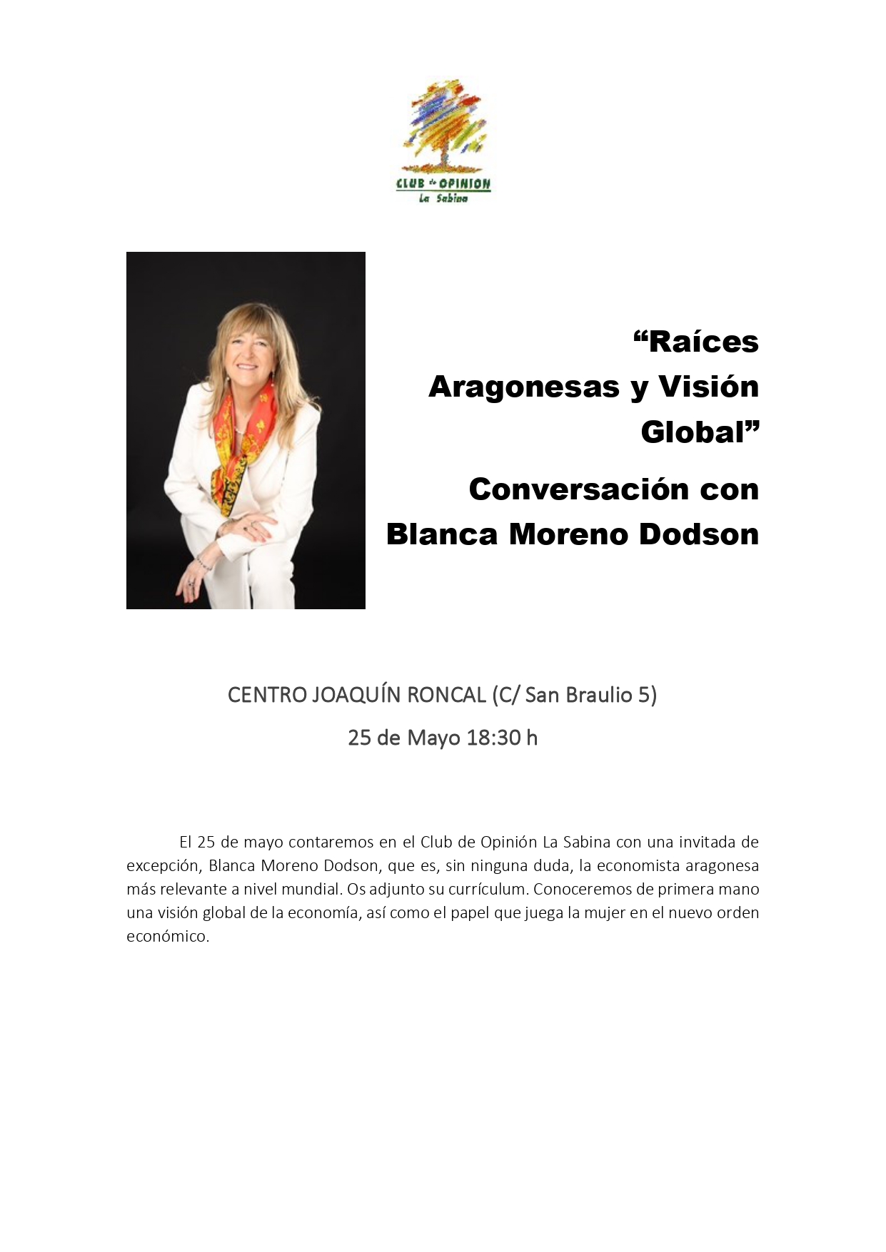 Conversación con Blanca Moreno Dodson