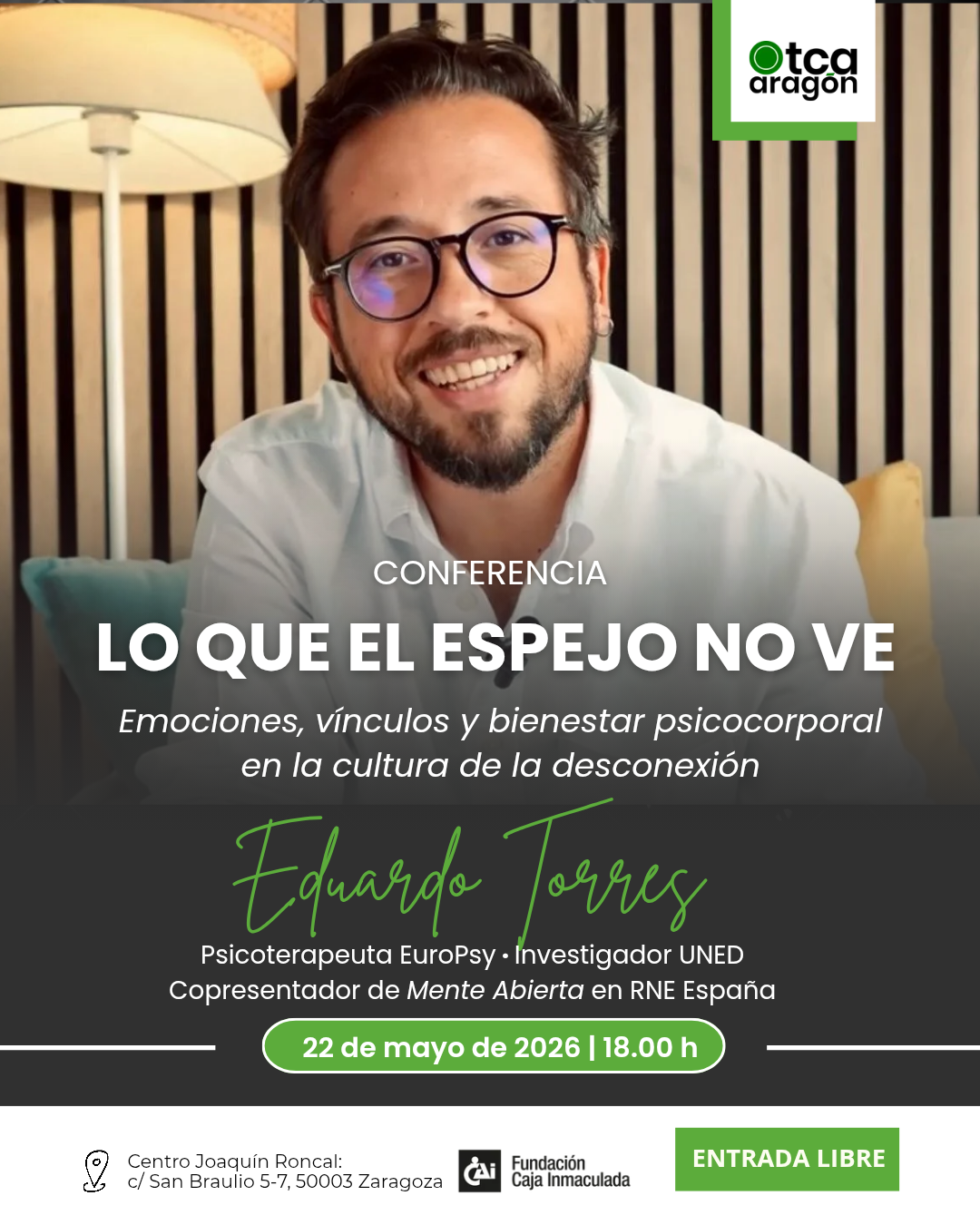 Conferencia: Lo que el espejo no ve: Emociones, vínculos y bienestar psicocorporal en la cultura de la desconexión