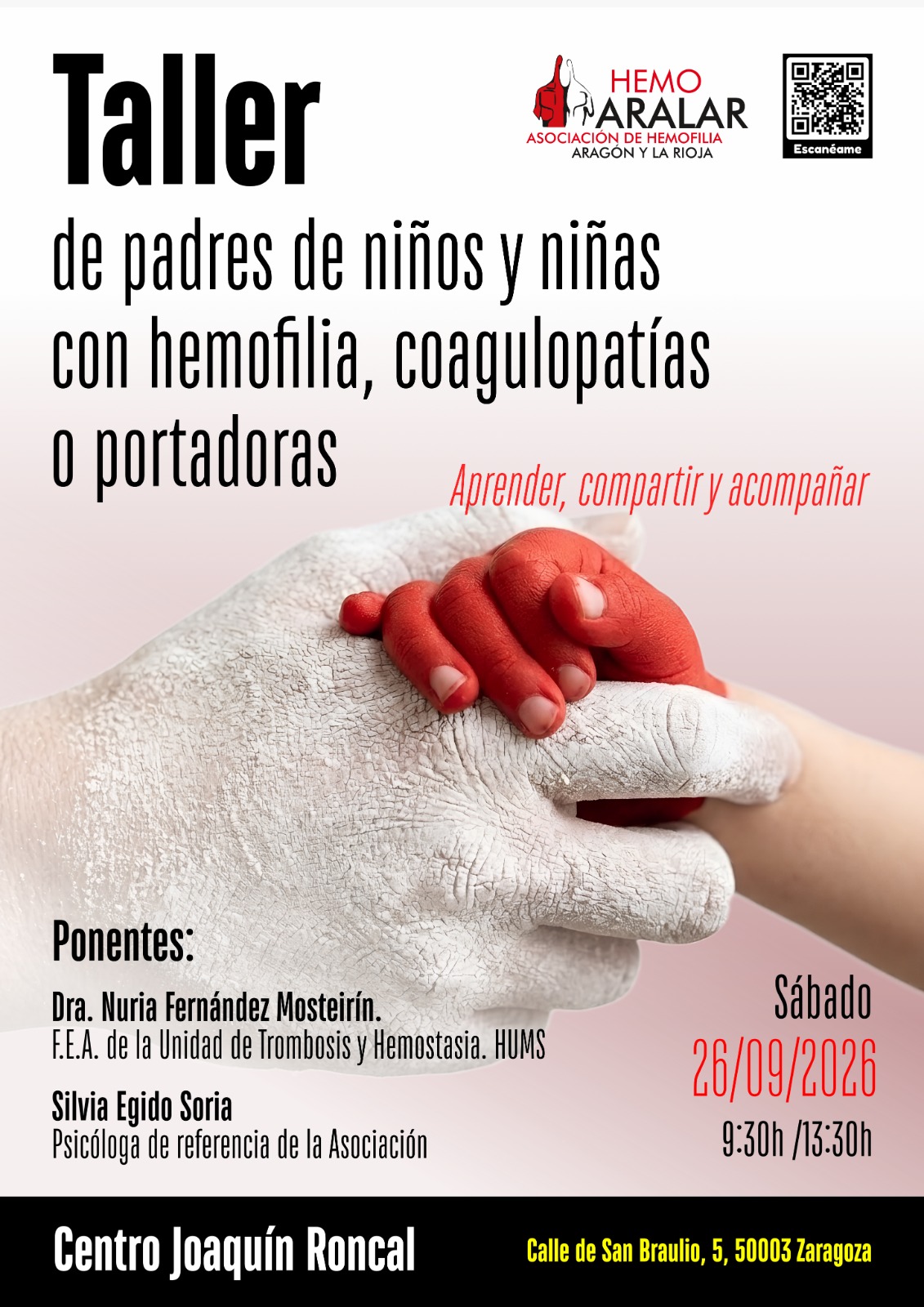 Taller de padres de niños y niñas con hemofilia, coagulopatías o portadoras