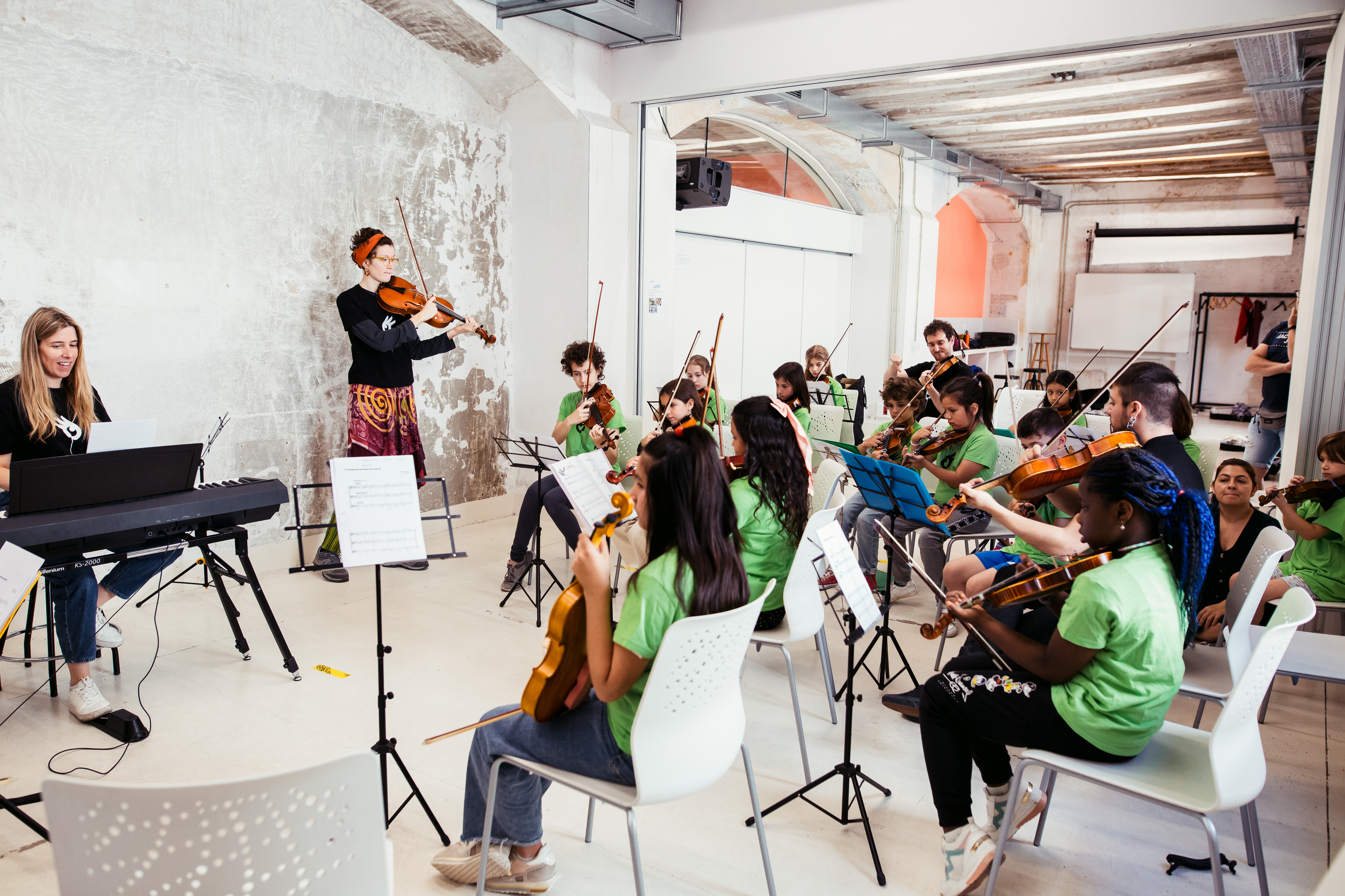 Inauguración exposición Orquesta Escuela Social