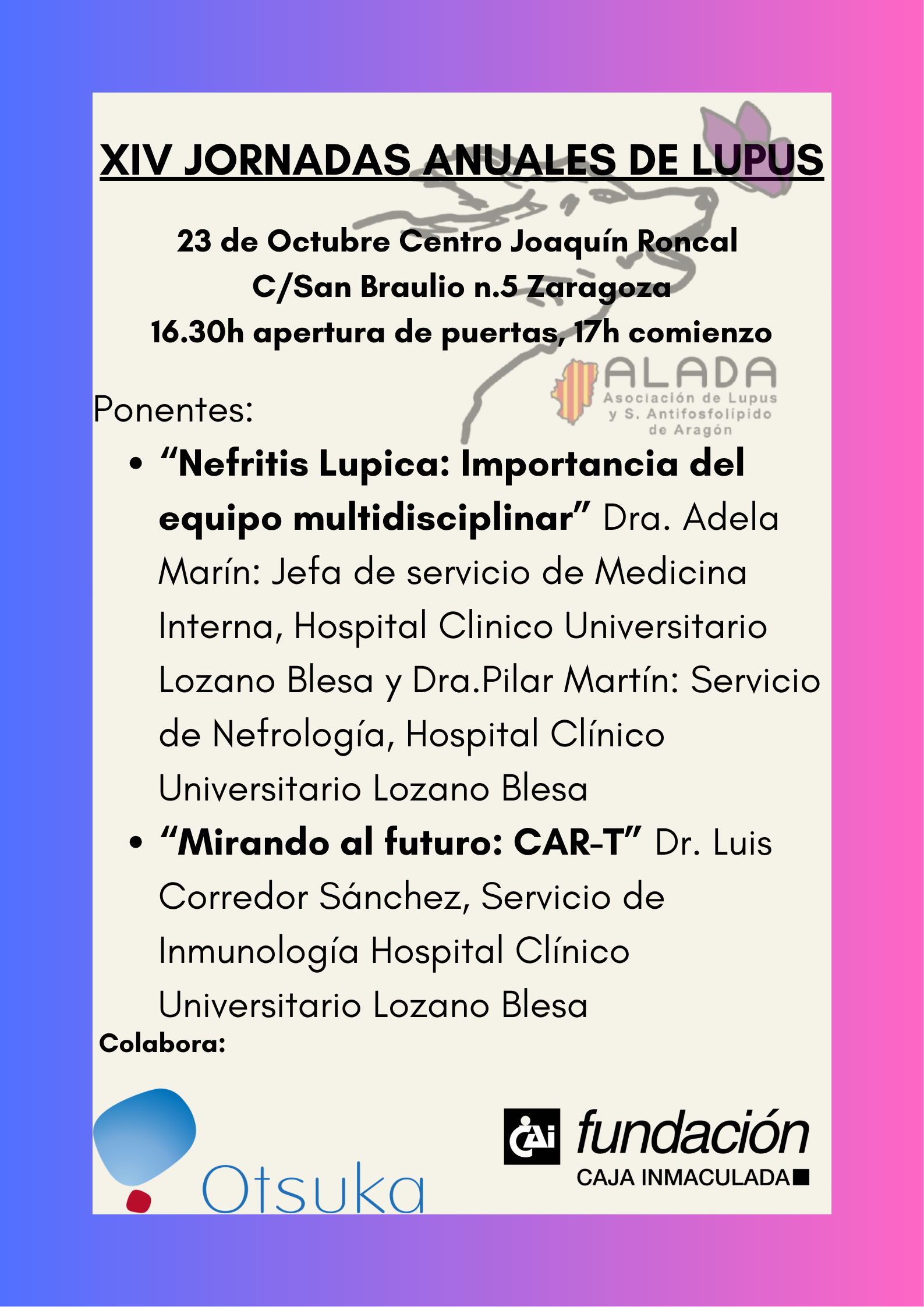 XIV Jornadas anuales de Lupus