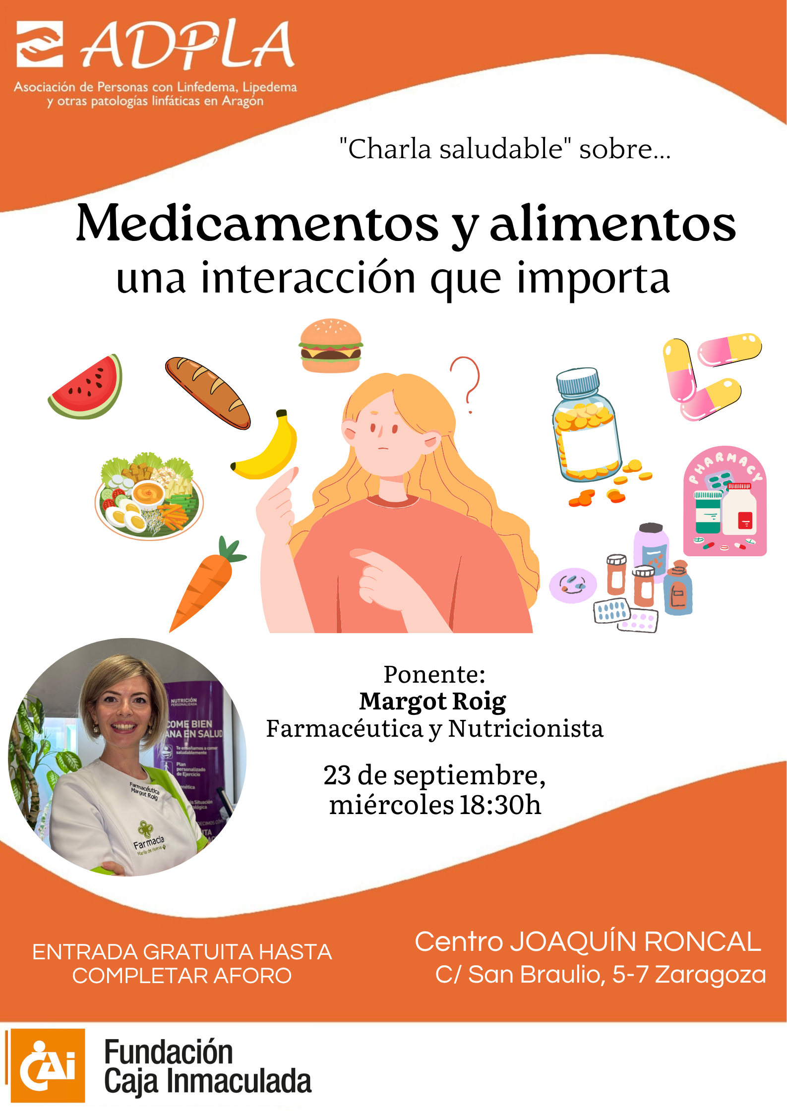 Charla "Medicamentos y alimentos, una interacción que importa"
