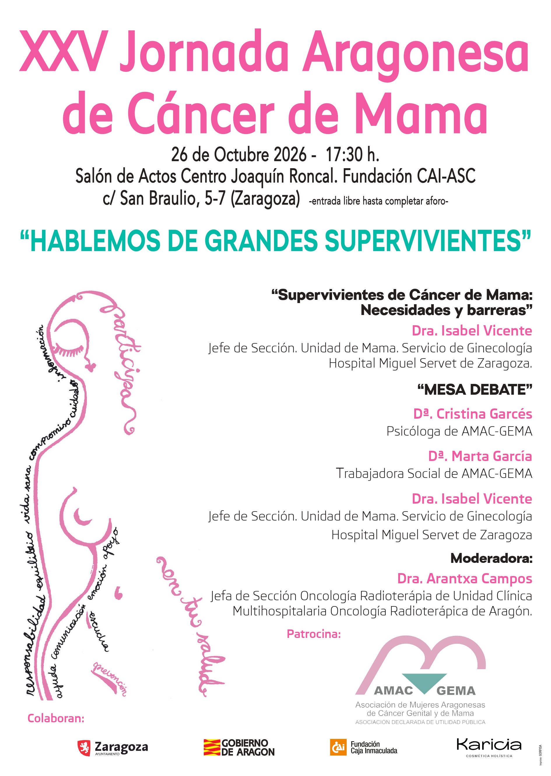 XXV Jornada Aragonesa de Cáncer de Mama "Hablemos de grandes supervivientes"
