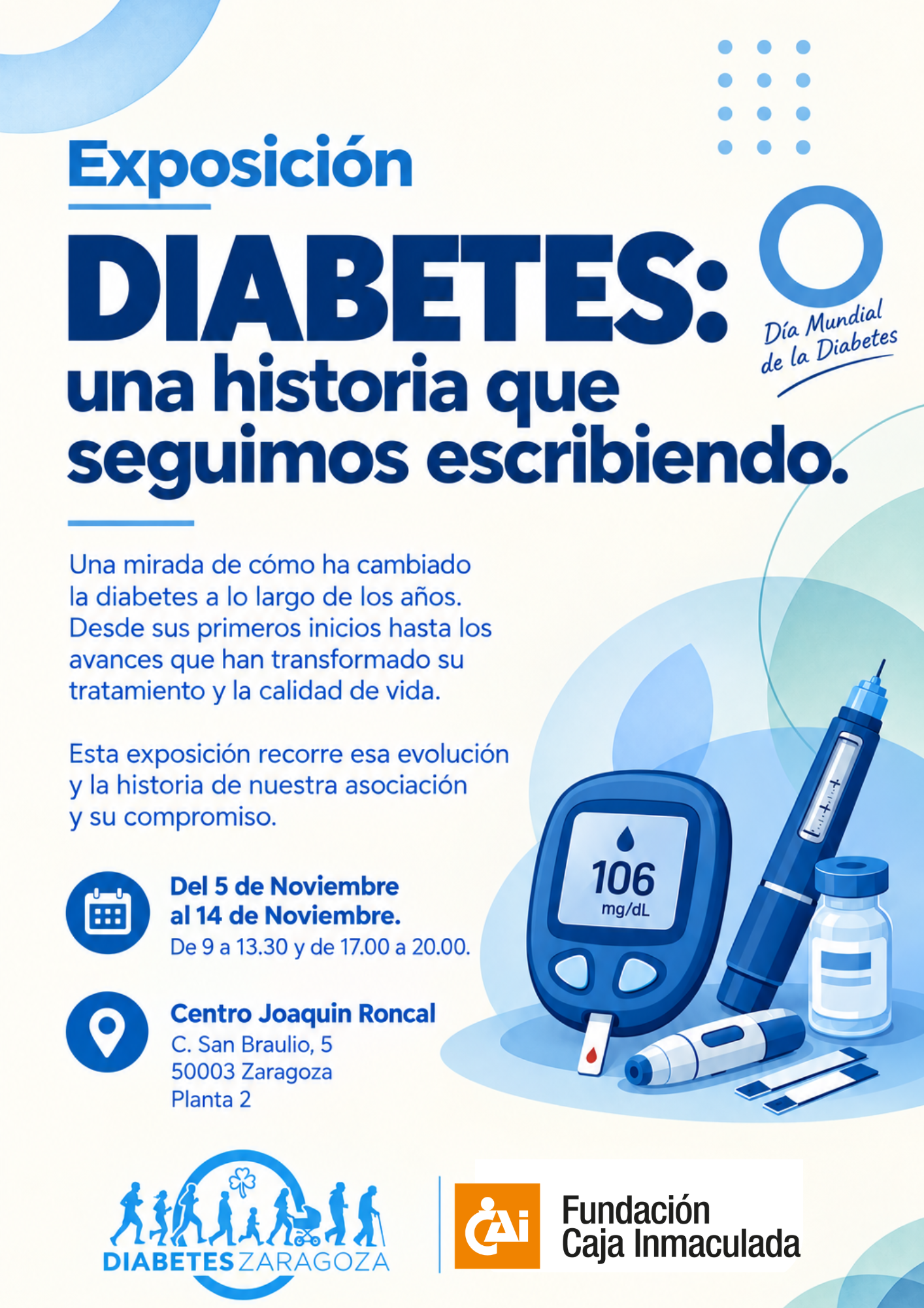 Exposición. Diabetes: Una historia que seguimos escribiendo. Asociación Diabetes Zaragoza