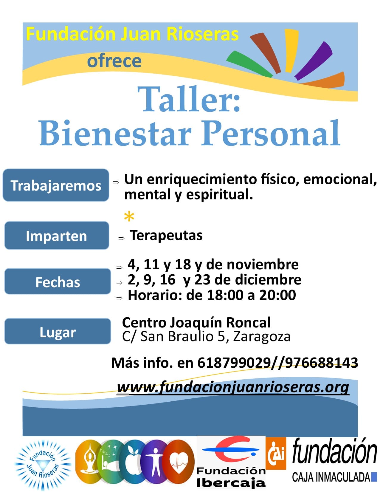 Taller Bienestar Personal a nivel Físico, Emocional, Mental y Espiritual